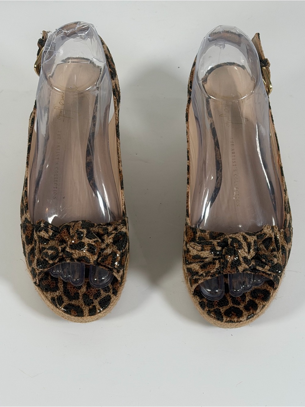 Franco Sarto A-Camino Leopard Espadrille Wedge Heels Women’s Size 7 Ankle Strap - Picture 8 of 13
